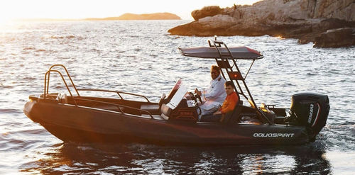 Bateau pneumatique hors-bord - 585 CC  - AquaSpirit - RIB / open / à console centrale