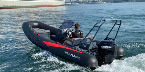 Bateau pneumatique hors-bord - 530 CC - AquaSpirit - RIB / open / à console centrale