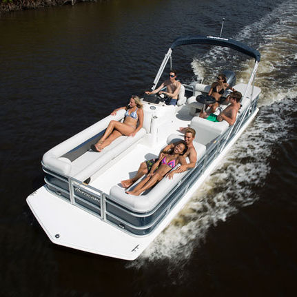 Bateau ponton hors-bord - FD 226 OB - Hurricane - double pont terrasse / max. 13 personnes
