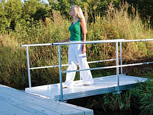 Passerelle pour ponton - GWA series - CONNECT-A-DOCK - en aluminium / avec main courante