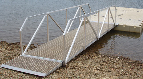Passerelle pour ponton - G500  - EZ Dock - en aluminium / avec main courante