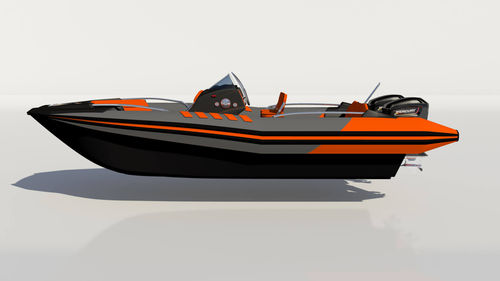 Bateau pneumatique hors-bord - 6.8m  - Hysucat - bimoteur / RIB / à console centrale