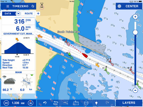 Logiciel de navigation - TZ iBoat - MaxSea International - de météo / pour bateau / pour voilier