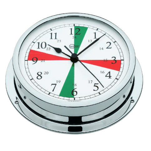 Horloge analogique - 611CRFS - Barigo - en chrome / secteurs radio