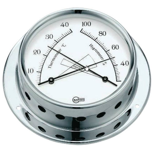 Thermomètre analogique - 983CR - Barigo - hygromètre / confortmètre / en laiton chromé