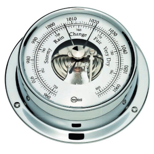 Baromètre analogique - 1710CR - Barigo - en chrome / blanc