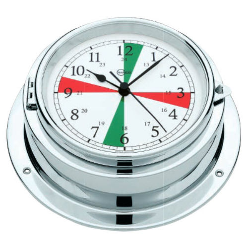 Horloge secteurs radio - 1650CRFS - Barigo - en chrome / en laiton