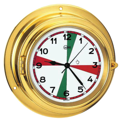 Horloge analogique - 1650MSFS - Barigo - en laiton / secteurs radio