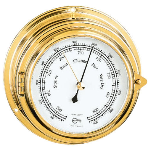 Baromètre analogique - 613MS - Barigo - en laiton / blanc