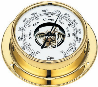 Baromètre analogique - 183MS - Barigo - en inox / blanc