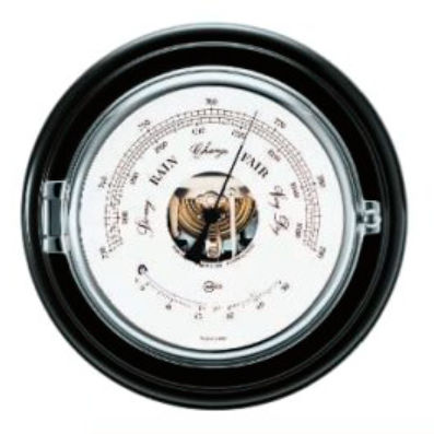 Baromètre analogique - 1586CR - Barigo - en laiton / en chrome / blanc