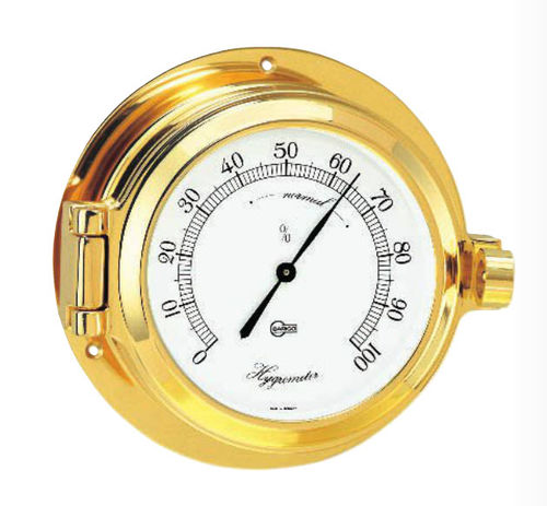 Hygromètre analogique - 1328MS - Barigo - en laiton / blanc