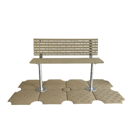 Banc pour ponton - B0094 - CANDOCK - gris