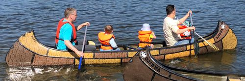 Canoë canadien - OJIBWA - Gatz Kanus - 4 places / pour adulte / noir
