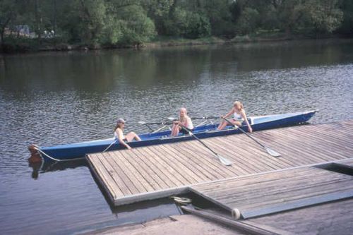Bateau d'aviron de randonnée - Fun Trainer - Baumgarten Bootsbau - de loisir / deux de couple / avec barreur