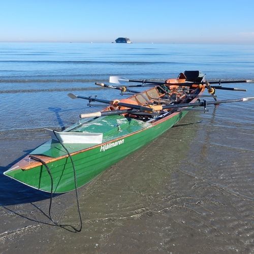 Bateau d'aviron de randonnée - Inrigger 3x+ Coastal - Baumgarten Bootsbau - de loisir / deux de pointe / avec barreur
