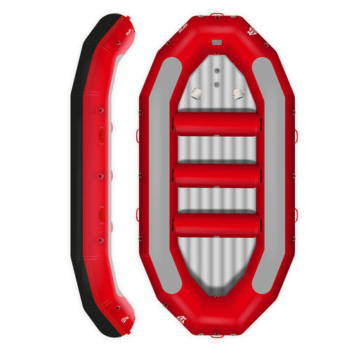 Raft 9 places - RAPTOR 410 ROUGE  - AQUADESIGN - d'eau vive