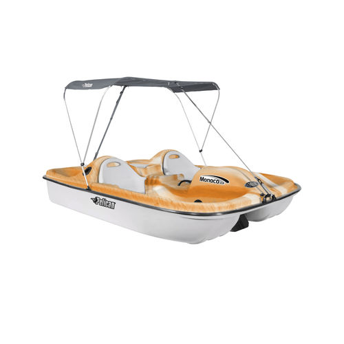 Bateau à pédales 4 places - Monaco DLX Angler - Pelican International - bleu / orange / pour la pêche