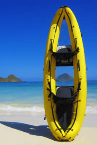 Kayak transparent - HANAUMA - Clear Blue Hawaii - sit-on-top / gonflable / de loisir
