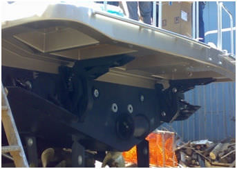 Plateforme élévatrice - EZB-430 series - Ezberci Marine - pour bateau / en inox / pour tableau arrière