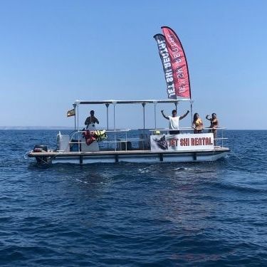 Bateau ponton hors-bord - M800 - MOGGARO ALUMINIUM YACHTS - de ski nautique / de sport / en aluminium