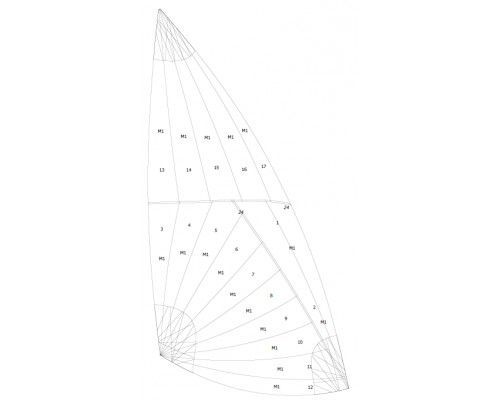 Spinnaker asymétrique - 2201 - NENUPHAR - pour dériveur / coupe tri-radiale / Dart 16