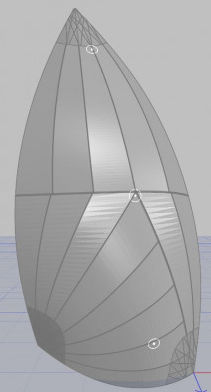 Spinnaker asymétrique - 2091 - NENUPHAR - pour multicoque de course / Hobie Cat 16