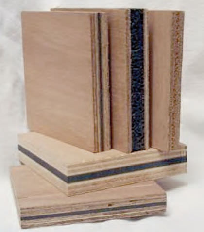 Panneau sandwich pour isolation phonique - Soundown Corporation - en caoutchouc / en bois