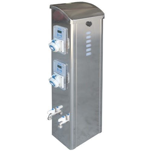 Borne avec éclairage intégré - S1000-L - Plus Marine - de distribution électrique / de distribution d'eau / pour ponton