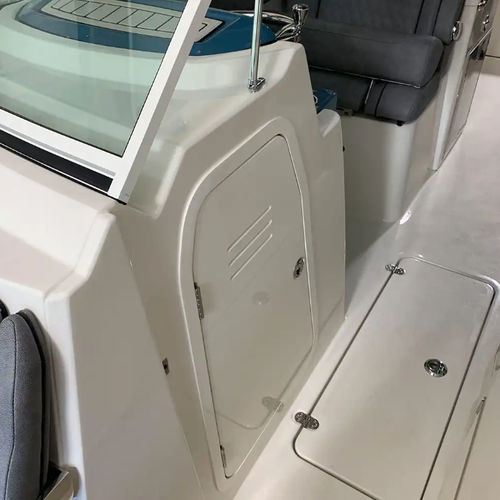 Porte pour bateau - A2K-MP-CD - Pompanette - avec charnière latérale / en aluminium extrudé / en acrylique