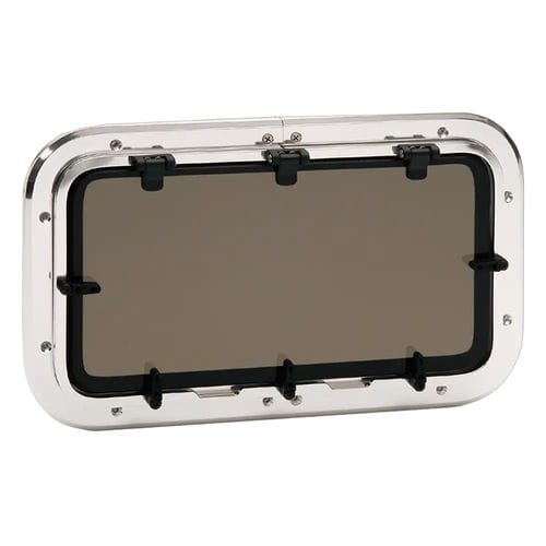 Hublot rectangulaire - 2 series - Pompanette - pour bateau / ouvrant / avec angles arrondis