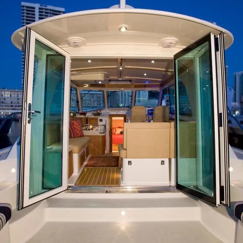 Porte marine - 1600-M Series - Pompanette - pour yacht / avec charnière latérale / basculante