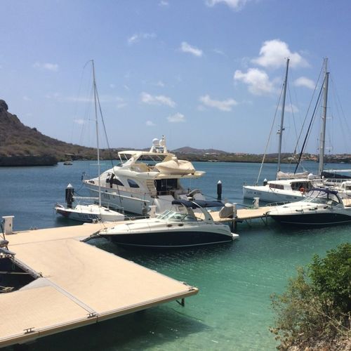 Ponton flottant - Poralu Marine - d'amarrage / pour marina / bois