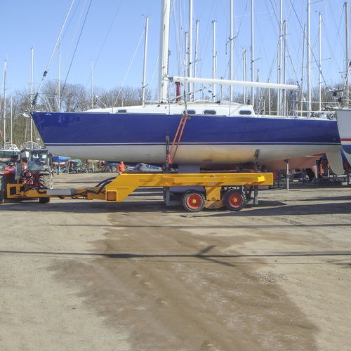 Remorque de manutention - CT40 - ROODBERG - pour bateau / pour chantier naval / à 2 essieux