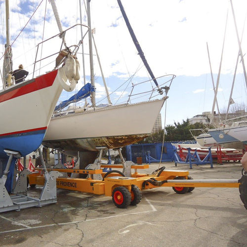 Remorque de manutention - YT40 - ROODBERG - pour bateau / pour chantier naval / à 4 essieux