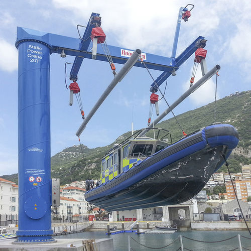 Grue pour chantier naval - SPC 20-4E - ROODBERG - pour marina / potence / manutention de bateau