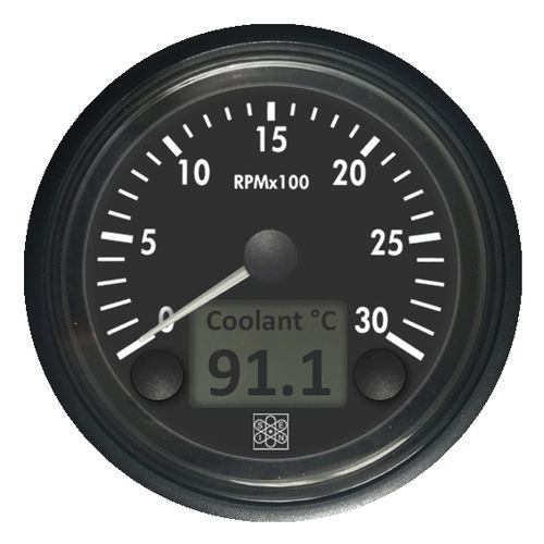 Compte-tours analogique - Omni Link Line - GATEWAY - San Giorgio S.E.I.N srl - pour bateau / en aluminium / noir
