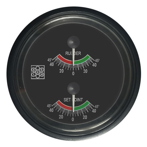 Indicateur pour bateau - IAB13593 - San Giorgio S.E.I.N srl - d'angle de gouvernail / analogique / noir
