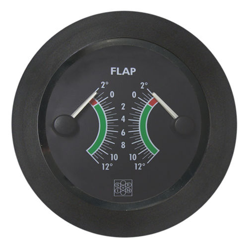 Indicateur pour bateau - San Giorgio S.E.I.N srl - de position du flap / analogique / noir