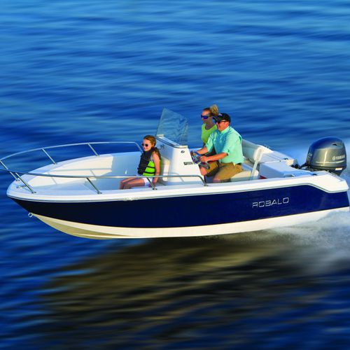 Coque open hors-bord - R160 - Robalo - à console centrale / de pêche sportive / max. 6 personnes