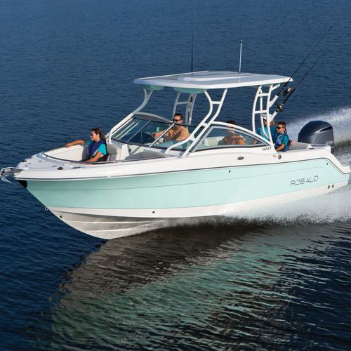Runabout hors-bord - R247 - Robalo - bimoteur / bow-rider / à double console