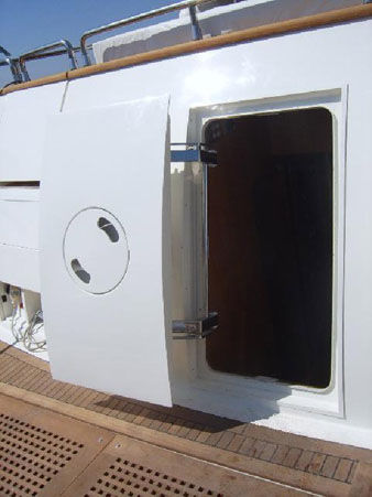 Porte pour bateau - 63PP  - Pin-craft - pour yacht / à pantographe / semi-étanche