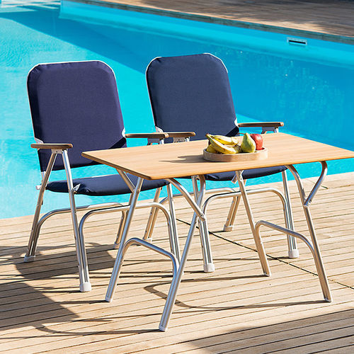 Chaise standard pour bateau - V100 Series - Forma Marine Furniture, LLC. - pour yacht / pliante / noire