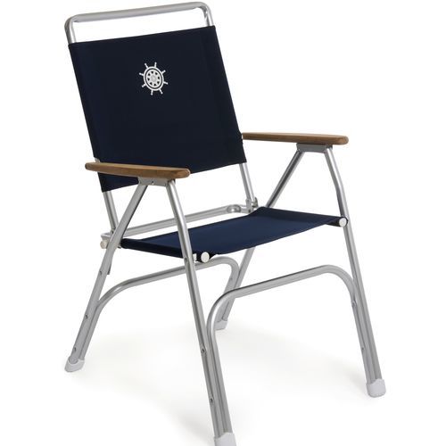 Chaise standard pour bateau - M100LNB - Forma Marine Furniture, LLC. - pour yacht / pliante / noire