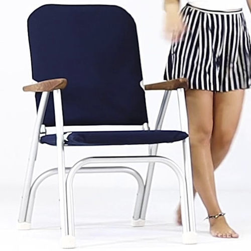Chaise standard pour bateau - B100 Series - Forma Marine Furniture, LLC. - pour yacht / pliante / noire