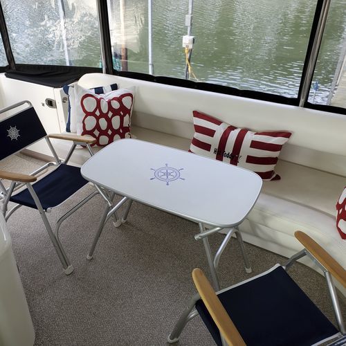 Table de cockpit pliante - M250H - Forma Marine Furniture, LLC. - en mélaminé / en aluminium / blanche