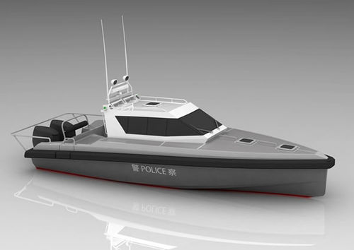 Bateau de surveillance - ALN HZ 001 - Alnmaritec - hors-bord
