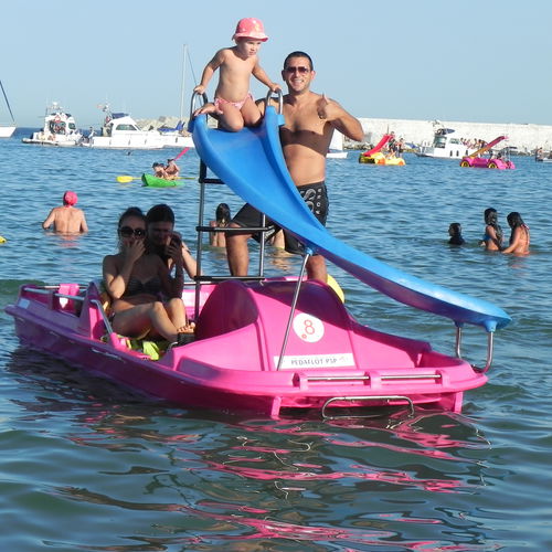 Bateau à pédales 4 places - P5P - AVENTURAS AQUATICAS - LA NORIA - avec toboggan
