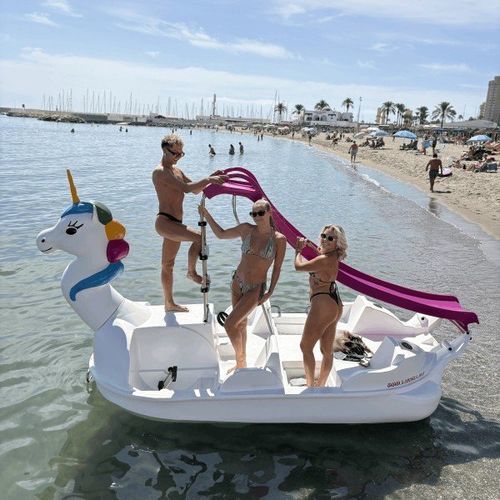 Bateau à pédales 4 places - Gran Unicornio Beach - AVENTURAS AQUATICAS - LA NORIA - en métal / en aluminium / en acier inoxydable