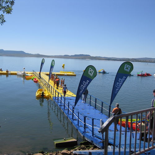 Ponton flottant - AVENTURAS AQUATICAS - LA NORIA - débarcadère / pour marina / pour base de loisirs